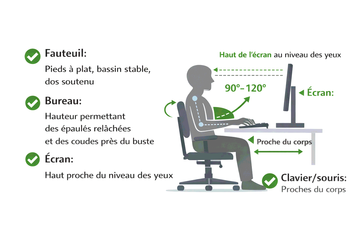 Poste de travail ergonomique